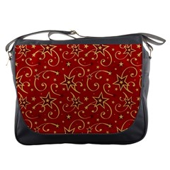 Christmas Texture Pattern Red Craciun Messenger Bag