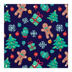 Christmas Texture New Year Background Trees Retro Pattern Banner and Sign 3  x 3 