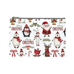 Christmas Characters Pattern Cosmetic Bag (large)