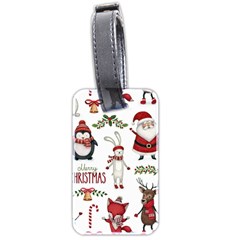 Christmas Characters Pattern Luggage Tag (two Sides)