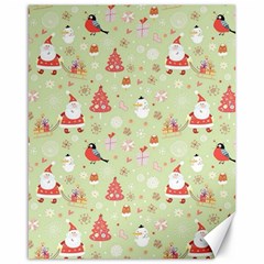 Christmas Pattern Christmas Tree Santa Canvas 16  X 20 