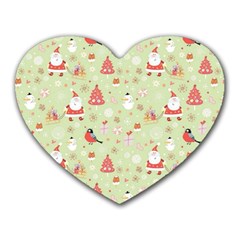 Christmas Pattern Christmas Tree Santa Heart Mousepad