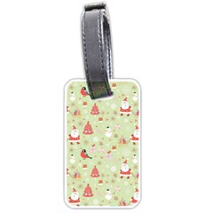 Christmas Pattern Christmas Tree Santa Luggage Tag (one Side)