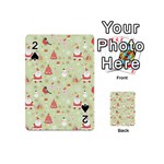 Christmas Pattern Christmas Tree Santa Playing Cards 54 Designs (Mini) Front - Spade2