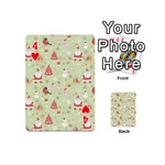 Christmas Pattern Christmas Tree Santa Playing Cards 54 Designs (Mini) Front - Heart4