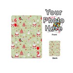 Christmas Pattern Christmas Tree Santa Playing Cards 54 Designs (Mini) Front - Diamond6