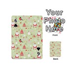 Christmas Pattern Christmas Tree Santa Playing Cards 54 Designs (Mini) Front - Spade6