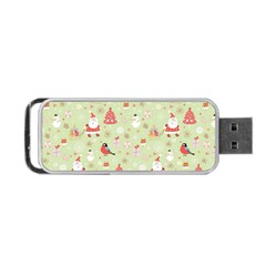 Christmas Pattern Christmas Tree Santa Portable Usb Flash (one Side) by Sarkoni