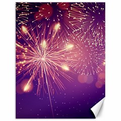 Fireworks On A Purple With Fireworks New Year Christmas Pattern Canvas 12  X 16  by Sarkoni