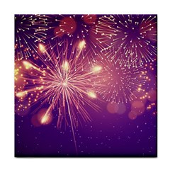 Fireworks On A Purple With Fireworks New Year Christmas Pattern Face Towel