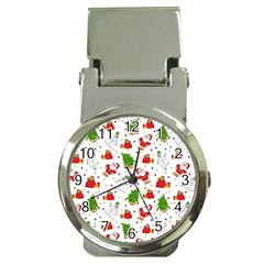 Christmas Santa Pattern Tree Money Clip Watches