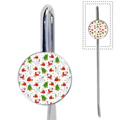 Christmas Santa Pattern Tree Book Mark