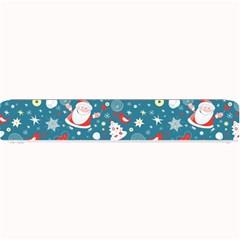 Christmas Pattern Santa Blue Small Bar Mat