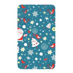 Christmas Pattern Santa Blue Memory Card Reader (rectangular)