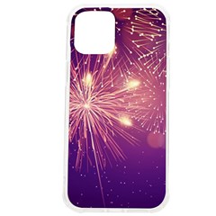Fireworks On A Purple With Fireworks New Year Christmas Pattern Iphone 12 Pro Max Tpu Uv Print Case by Sarkoni