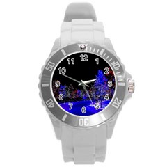 To Meet Christmas Round Plastic Sport Watch (l) by Sarkoni