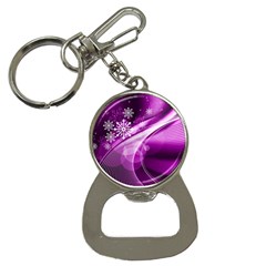 Purple Abstract Merry Christmas Xmas Pattern Bottle Opener Key Chain