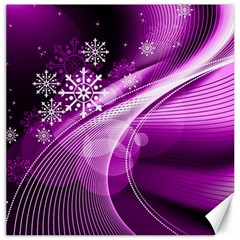 Purple Abstract Merry Christmas Xmas Pattern Canvas 16  X 16  by Sarkoni