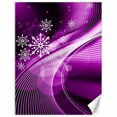 Purple Abstract Merry Christmas Xmas Pattern Canvas 18  X 24 