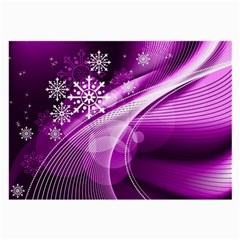 Purple Abstract Merry Christmas Xmas Pattern Large Glasses Cloth