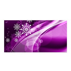 Purple Abstract Merry Christmas Xmas Pattern Satin Wrap 35  X 70 