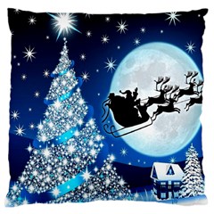 Merry Christmas Large Cushion Case (one Side)