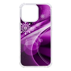 Purple Abstract Merry Christmas Xmas Pattern Iphone 13 Pro Tpu Uv Print Case by Sarkoni