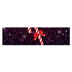 Christmas Lollipop Bowknot Celebrations Oblong Satin Scarf (16  X 60 )