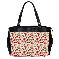 Christmas  Santa Claus Patterns Oversize Office Handbag (2 Sides)