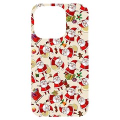 Christmas  Santa Claus Patterns Iphone 14 Pro Black Uv Print Case by Sarkoni