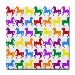 Colorful Horse Background Wallpaper Tile Coaster
