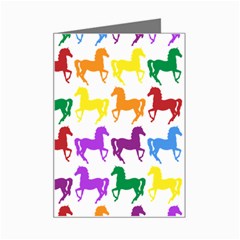 Colorful Horse Background Wallpaper Mini Greeting Card