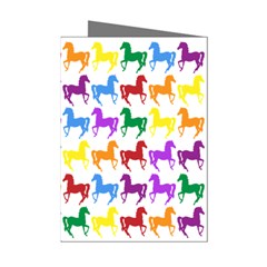 Colorful Horse Background Wallpaper Mini Greeting Cards (Pkg of 8)