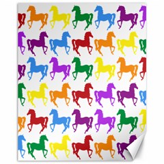 Colorful Horse Background Wallpaper Canvas 11  x 14 