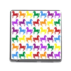 Colorful Horse Background Wallpaper Memory Card Reader (Square 5 Slot)
