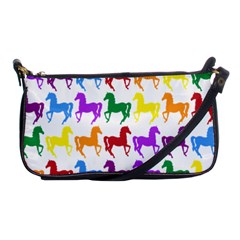 Colorful Horse Background Wallpaper Shoulder Clutch Bag
