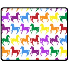 Colorful Horse Background Wallpaper Fleece Blanket (Medium)