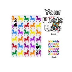 Colorful Horse Background Wallpaper Playing Cards 54 Designs (Mini)