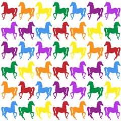 Colorful Horse Background Wallpaper Play Mat (Square)