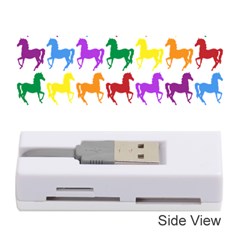 Colorful Horse Background Wallpaper Memory Card Reader (Stick)