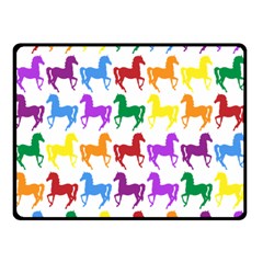 Colorful Horse Background Wallpaper Two Sides Fleece Blanket (Small)