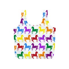 Colorful Horse Background Wallpaper Full Print Recycle Bag (S)