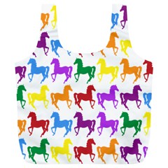 Colorful Horse Background Wallpaper Full Print Recycle Bag (XL)