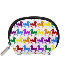 Colorful Horse Background Wallpaper Accessory Pouch (Small)