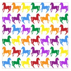 Colorful Horse Background Wallpaper Square Satin Scarf (36  x 36 )