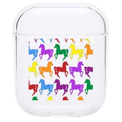 Colorful Horse Background Wallpaper Hard PC AirPods 1/2 Case