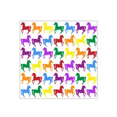 Colorful Horse Background Wallpaper Satin Bandana Scarf 22  x 22 