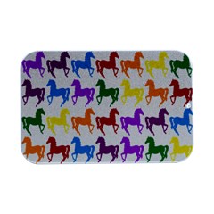 Colorful Horse Background Wallpaper Open Lid Metal Box (Silver)  