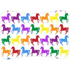 Colorful Horse Background Wallpaper Velour Seat Head Rest Cushion