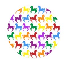 Colorful Horse Background Wallpaper Mini Round Pill Box